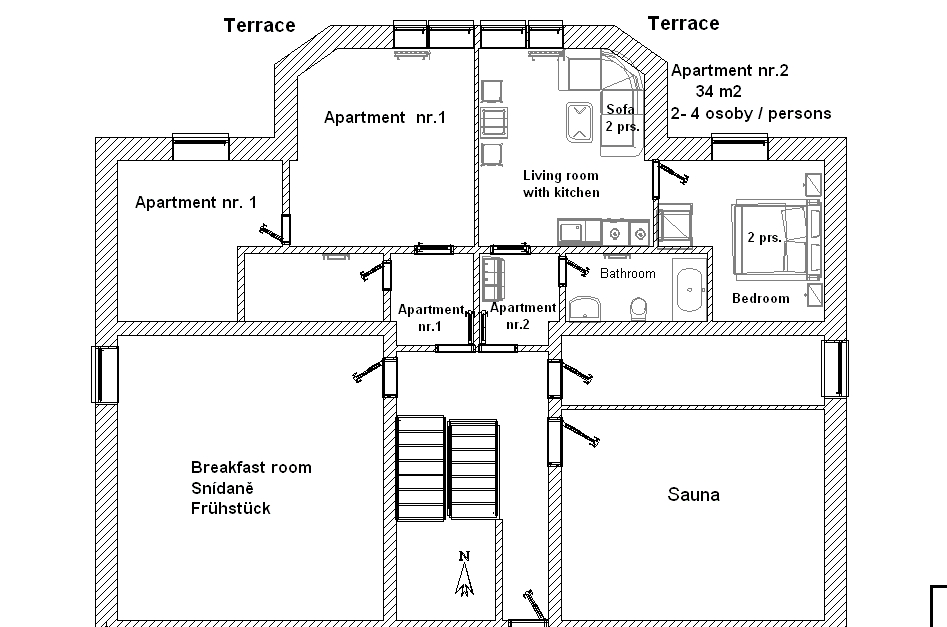 Apartmán 2 Pension Apollo Špindlerùv Mlýn